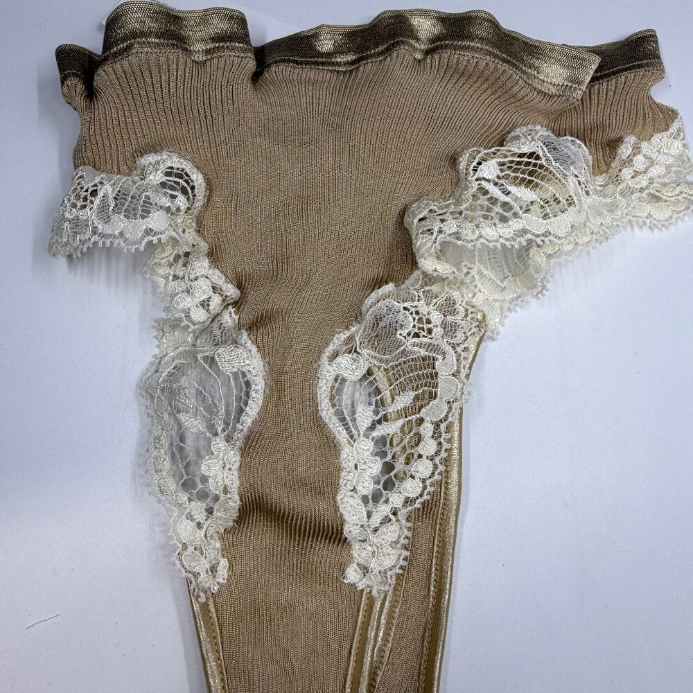 Zimmerli of Switzerland 100% Pure Silk Caramel Color String Underwear *Check
